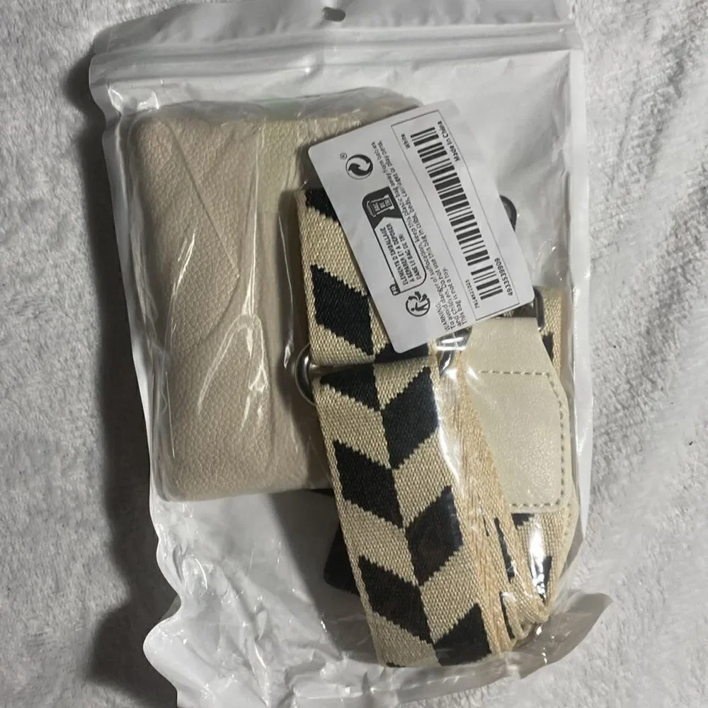 Woven Nylon Cell Phone Lanyard Strap with Wallet Pouch